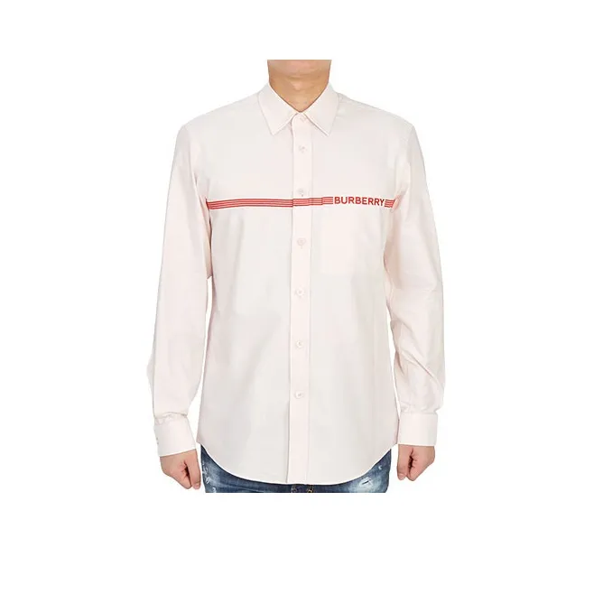 Burberry Shirts Men Light Pink-0