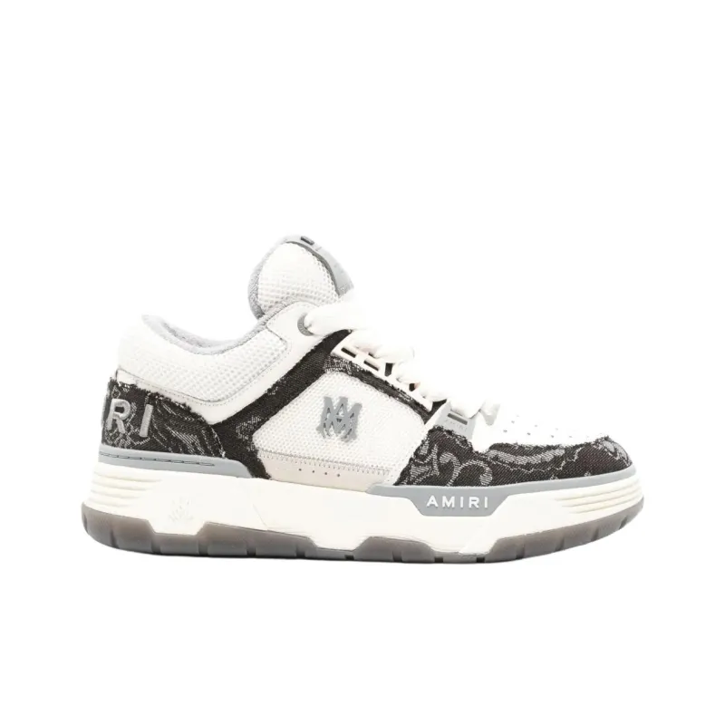 AMIRI MA 1 Low Top Skateboard Shoes Men's Black White-1