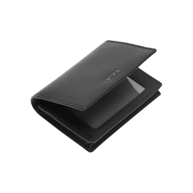 TUMI Leather Coin Purses Wallets Unisex Black-2