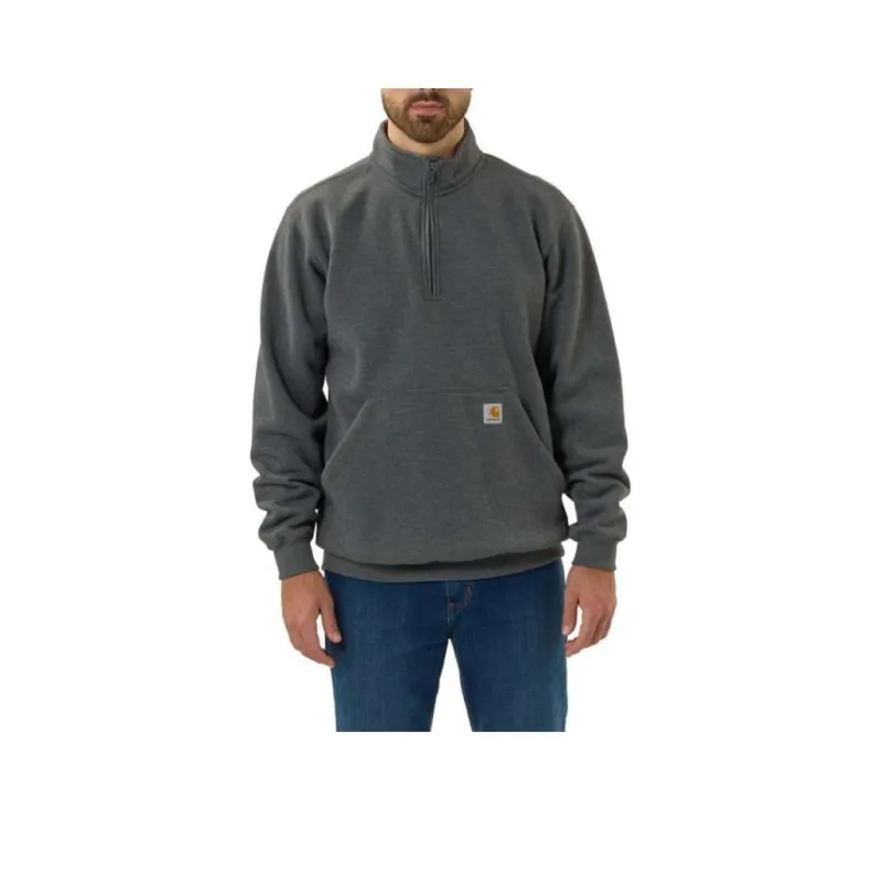 Carhartt Midweight Zip Mock Neck Sweatshi Black Shirt Men's-8