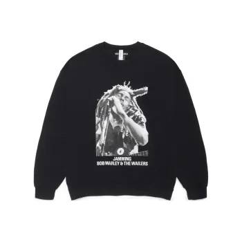 WACKO MARIA Bob Marley Co-branded Edition Sweatshirts Unisex Black