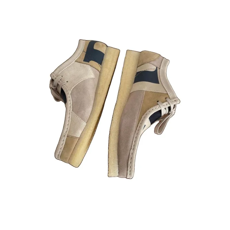 FRANCK PELLEGRINO x Clarks Casual Single Shoes Women's Beige Blue-1