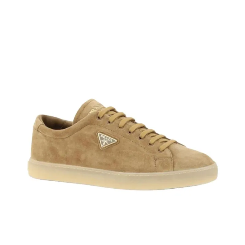 PRADA Low Top Skateboard Shoes Men's Brown-2