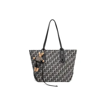 CLEVER& KETCH Canvas Tote Bag, Shopping Bag, Canvas Bag, Shoulder Bag Regular Women's Black