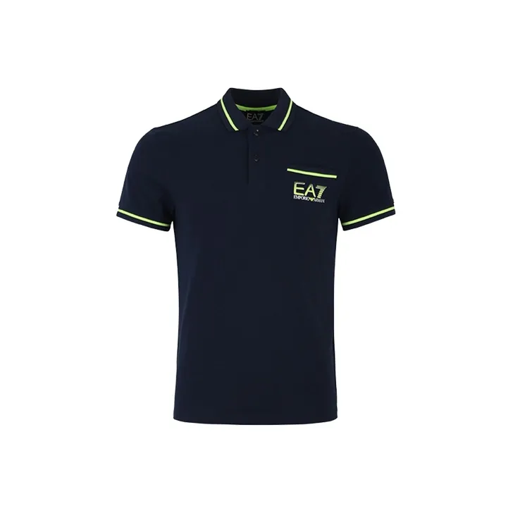 EMPORIO ARMANI EA7 Polo Shirts Men Navy-0