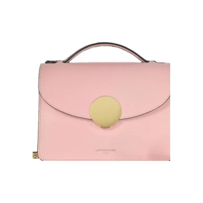 Le Parmentier Calfskin Portable Crossbody Bag, Shoulder Bag Women's Candy Pink-3
