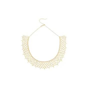 Oups! Desert Mystery Collection 18K Gold Elegant Refined, Versatile Gravel Mesh Necklace, Box Women's