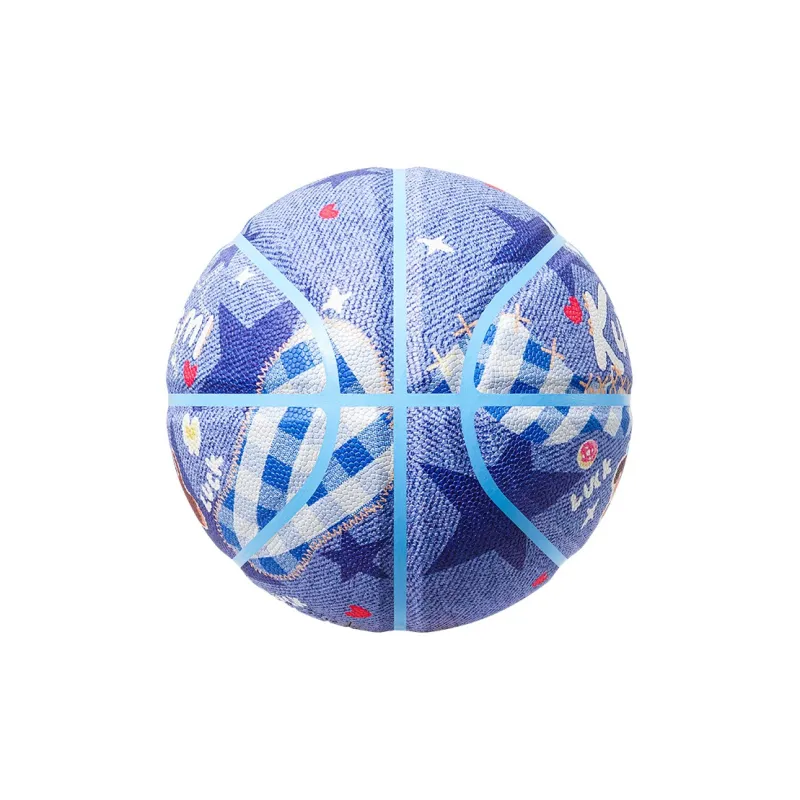 Kuangmi PU Basketball Blue Size 4 And Size 5 Ball Street Training Kids'-5