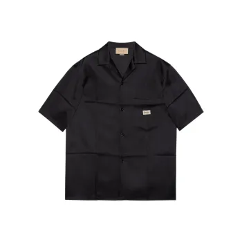 GUCCI SS24 Acetate Duchesse Shirt Shirt Men's Black