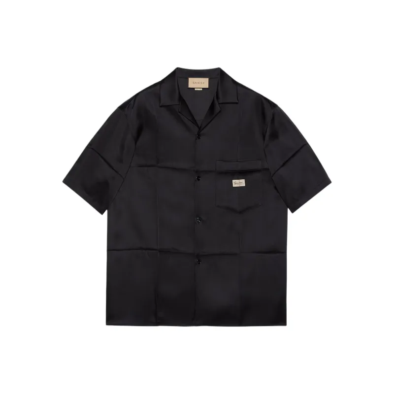GUCCI SS24 Acetate Duchesse Shirt Shirt Men's Black-0