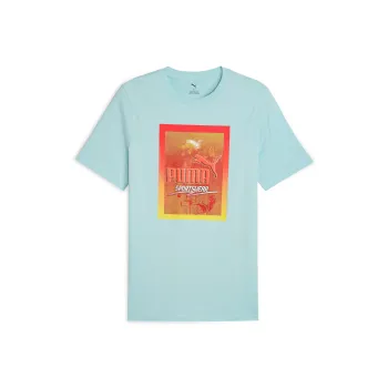 PUMA Basic GRAPHICS T Shirt Men's Tropical Lake Blue 22