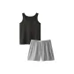 [Narrow Shoulder]Black+[Boxer Shorts]Dark Oolong Gray