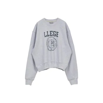 RECTO SS24 MENS LLEGE LOGO SWEATSHIRT Sweatshirt Men's Melange Grey/Mixed Color Gray
