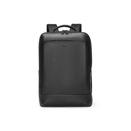 WilliamPOLO Cow Leather Backpack Medium Size Men's Black