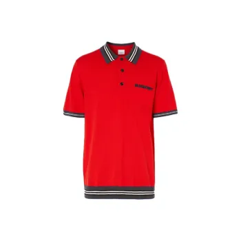 Burberry Polo Shirts Men Red