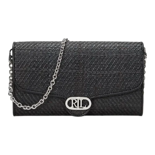 Ralph Lauren Leather Crossbody Bag, Shoulder Bag Regular Women's Black