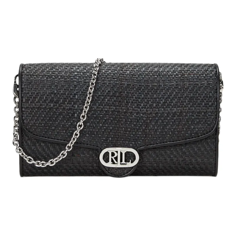 Ralph Lauren Leather Crossbody Bag, Shoulder Bag Regular Women's Black-0