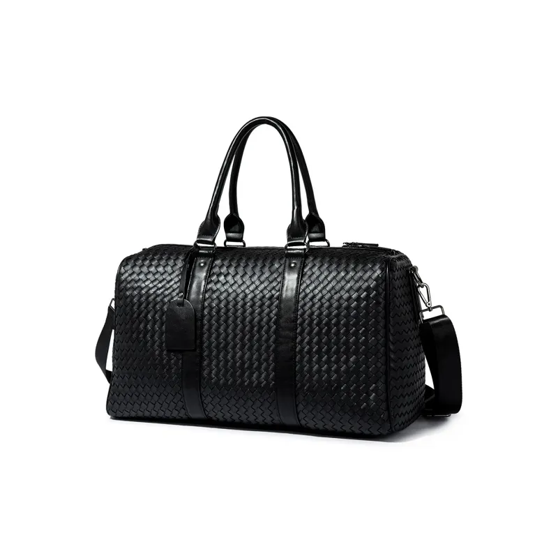 VIHUS PU Travel Bag Men's Black-0