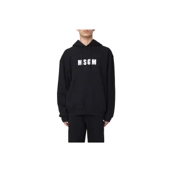 MSGM Logo Printed Drawstring Hoodie