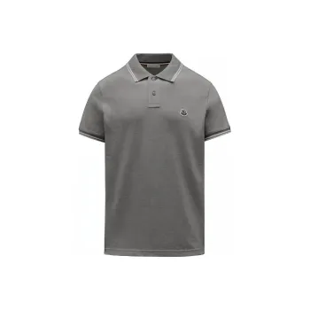 Moncler SS21 Polo Shirts Men Gray
