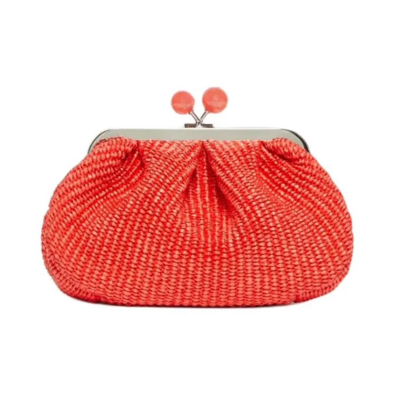 WEEKEND MaxMara Pasticcino Cotton Clutch Trumpets Women's Coral Red-2