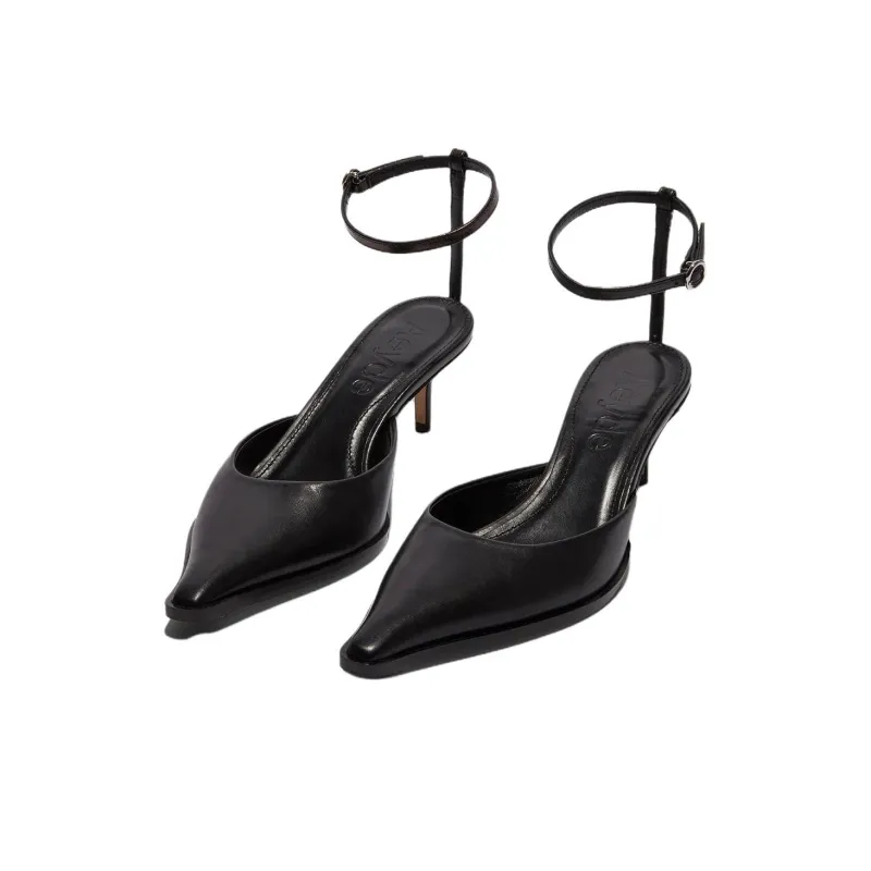 Aeyde Sarina Slim Heel High Heels 5.5cm Women's Black-2