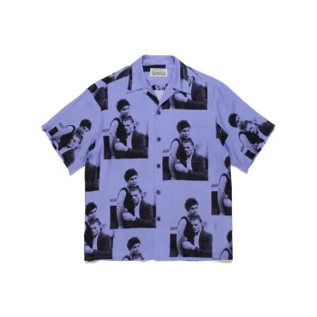 WACKO MARIA WACKO MARIA X Chet Baker Collaboration Series Shirts Men Purple