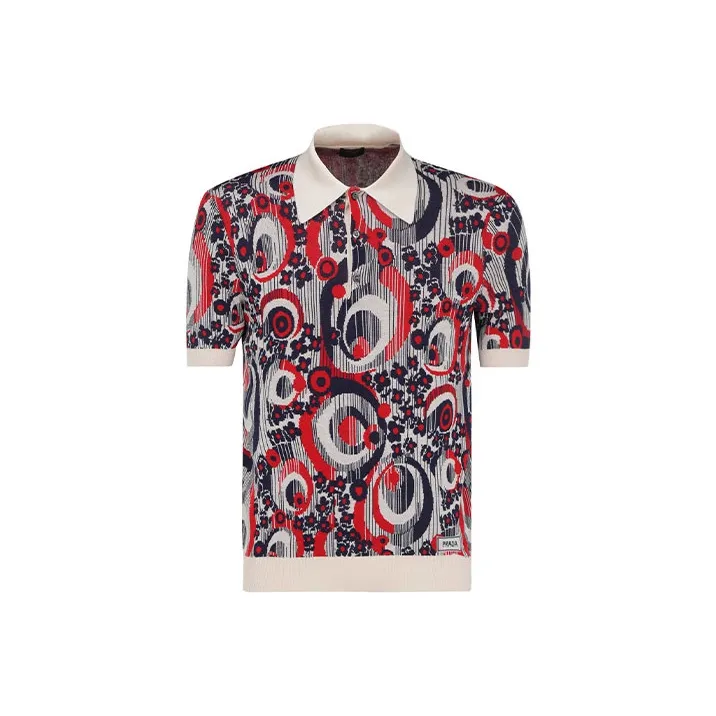 PRADA Polo Shirts Men Red-0