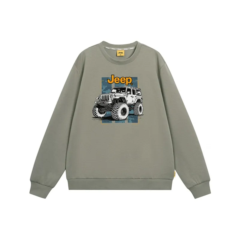 Jeep Pullover Long Sleeved Crew Neck Sweatshirt Unisex-12
