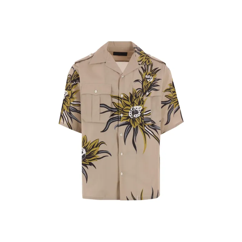 PRADA Pattern Printed Short Sleeved Shirt-0