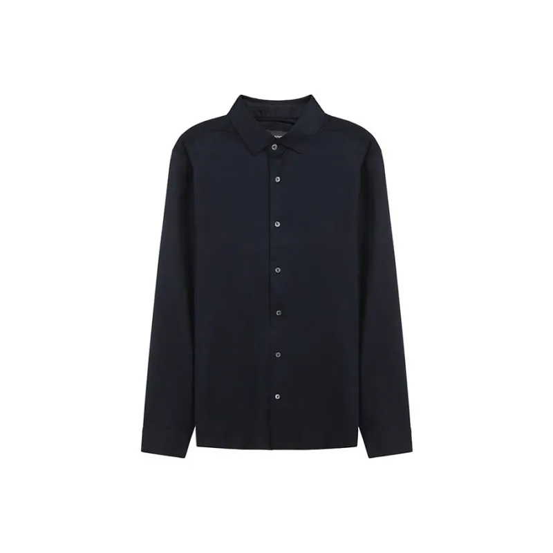 EMPORIO ARMANI Curved Hem Buttoned Shirt-0