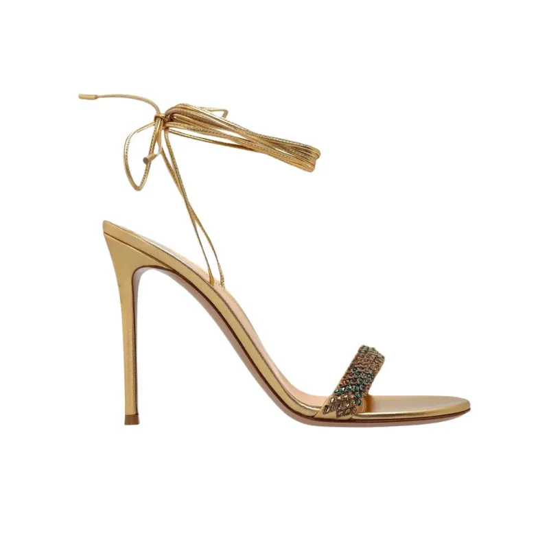 GIANVITO ROSSI One Strap Sandals 10.5cm Women's Gold-1