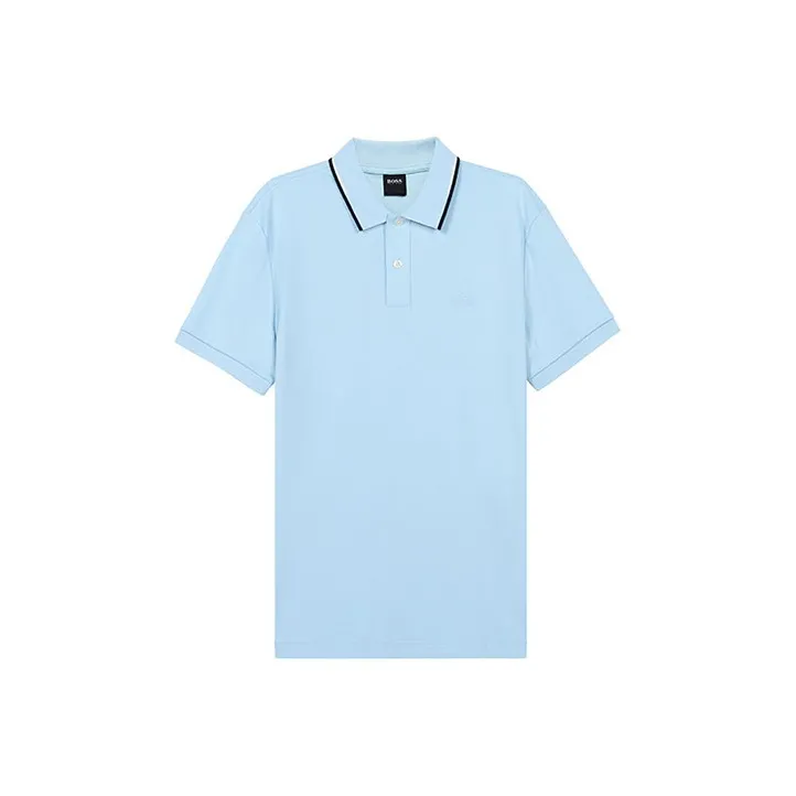 HUGO BOSS Polo Shirts Men Light Blue-0