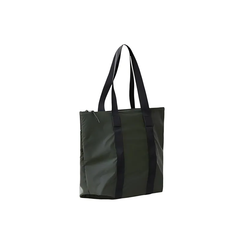 Rains Matte Waterproof Fabric Tote Bag, Shopping Bag, Shoulder Bag, Crossbody Bag, Handbag Unisex Green-2