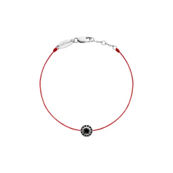 Redline 18K White Gold With Diamond Bracelets Men's Black