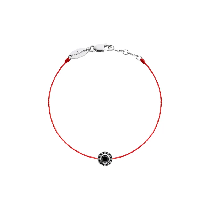 Redline 18K White Gold With Diamond Bracelets Men's Black-0