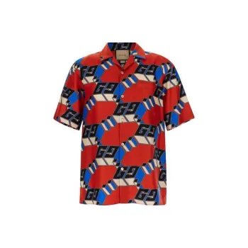 GUCCI 3D Gg Printed Satin Shirt