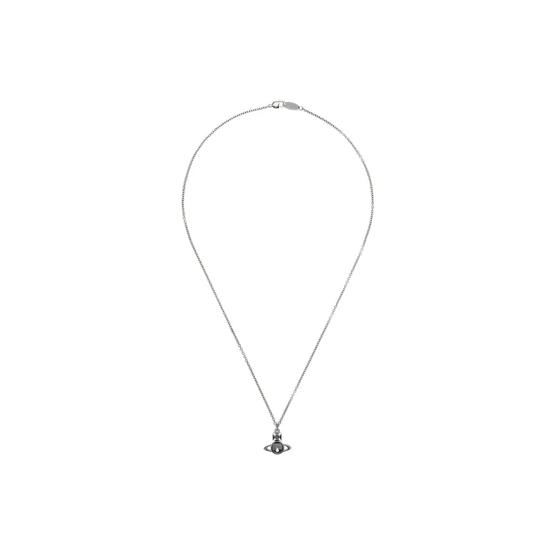 Vivienne Westwood Brass, Enamel, Artificial Pearl Necklaces Men's Black-1
