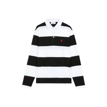 AMIPARIS Polo Shirts Men Black/White