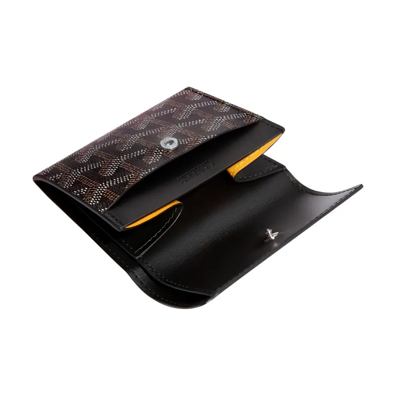 GOYARD MARIGNY Canvas With Leather Coin Purse Women's Black-1