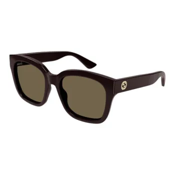 GUCCI Acetate Square Sunglasses Women's Brown