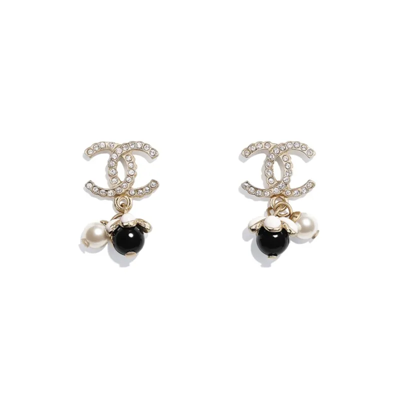 CHANEL 2000s CC logo Earrings-0
