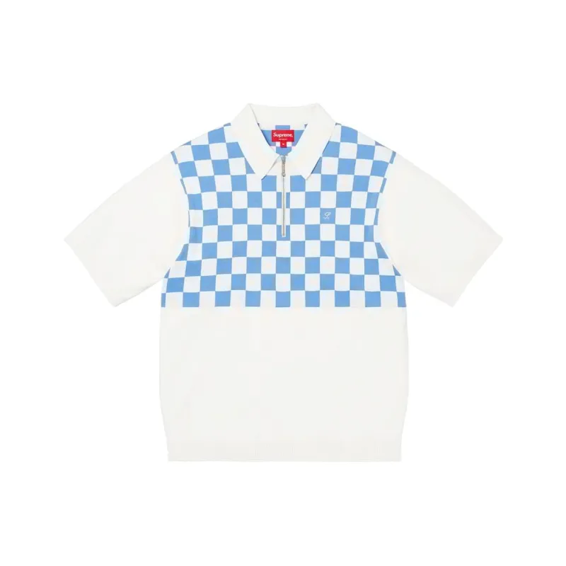 Supreme Checkerboard Zip Polo-1