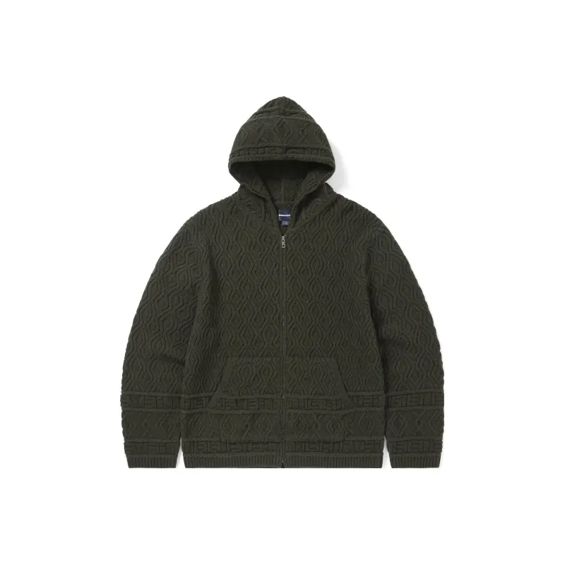 Thisisneverthat Cable Knit Zip Hoodie-0