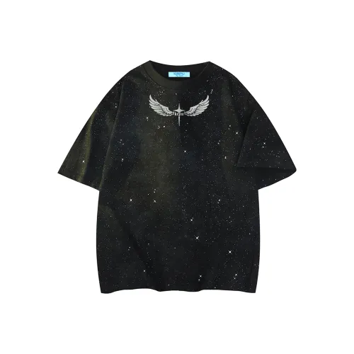 Kepu T Shirt Unisex Tie Dye Black