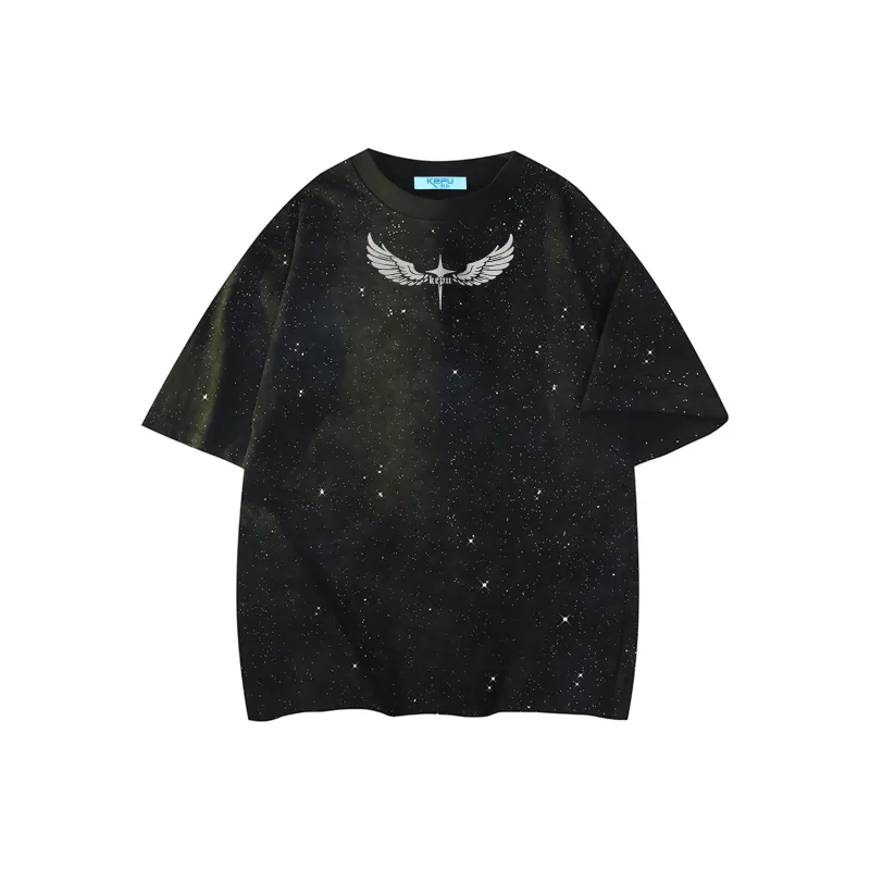 Kepu T Shirt Unisex Tie Dye Black-0