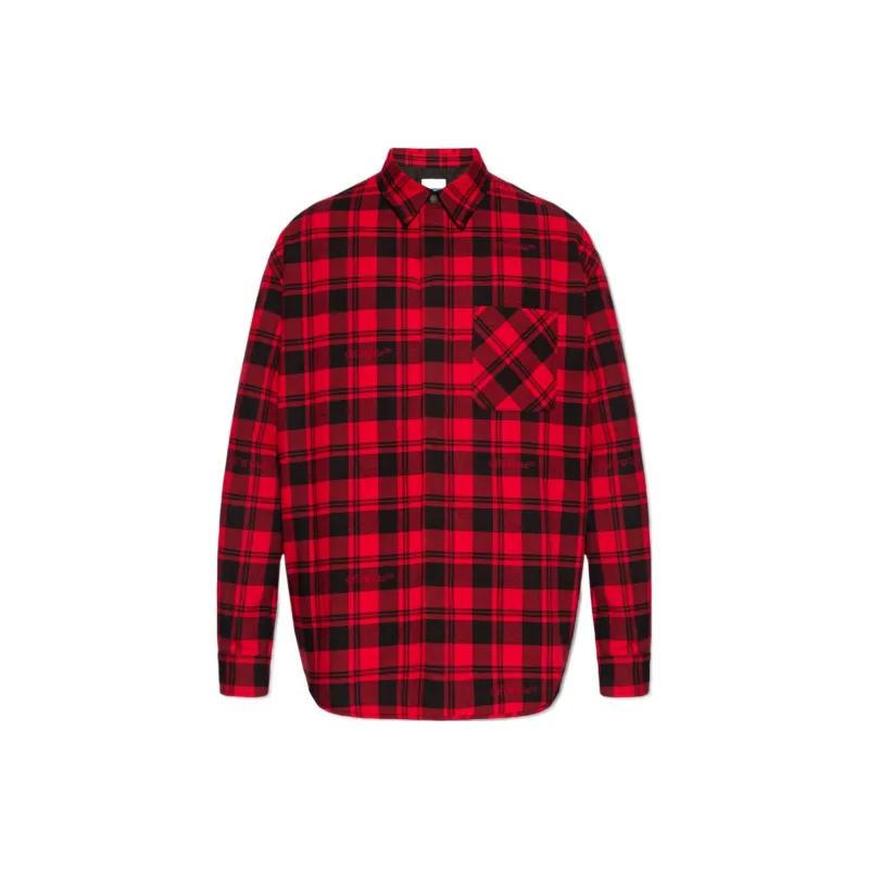 OFF WHITE Shirt Regular Fit Men's Red-0