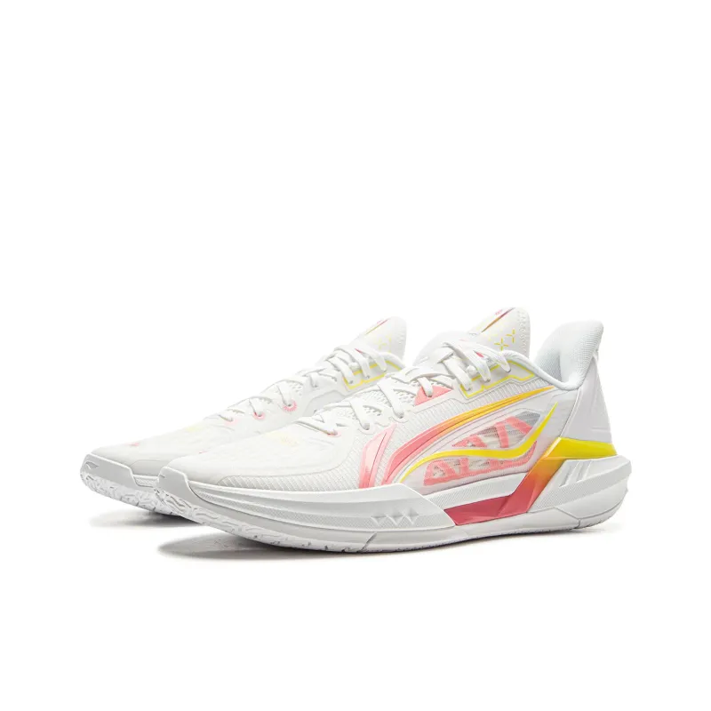 LINING Light Speed 3 Basketball Shoes Men Low Top White Pink-2