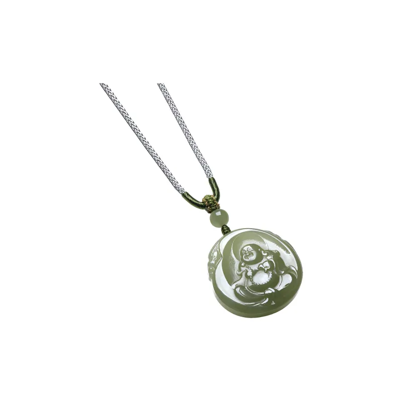 ZHOU LIU FU Hetian Jade Necklaces Green Jade Unisex-2