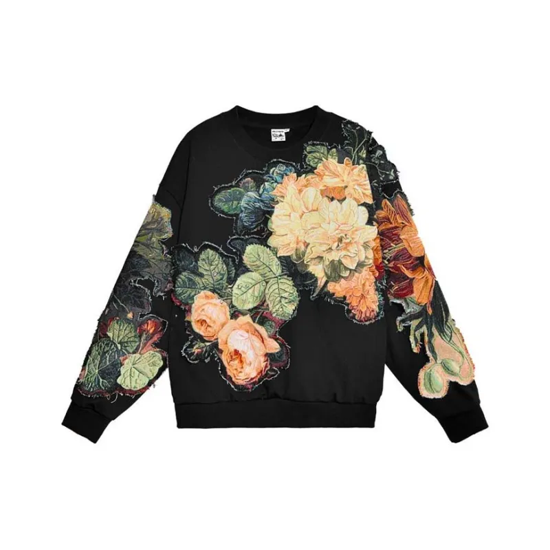 VALLEYOUTH Sweatshirt Unisex Floral Black-0